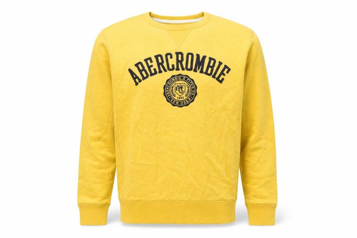 Abercrombie & Fitch Men’s Yellow Crew Neck Sweatshirt M