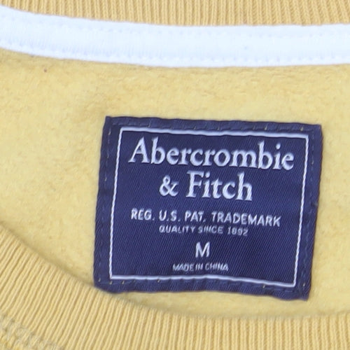 Abercrombie & Fitch Men’s Yellow Crew Neck Sweatshirt M