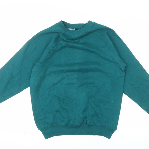 Hanes Her Way Women's Green Small Crew Neck Pullover Sweatshirt
