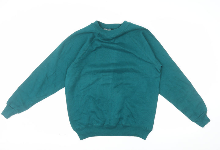 Hanes Her Way Women's Green Small Crew Neck Pullover Sweatshirt