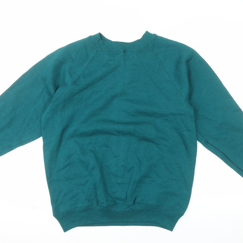 Hanes Her Way Women's Green Small Crew Neck Pullover Sweatshirt