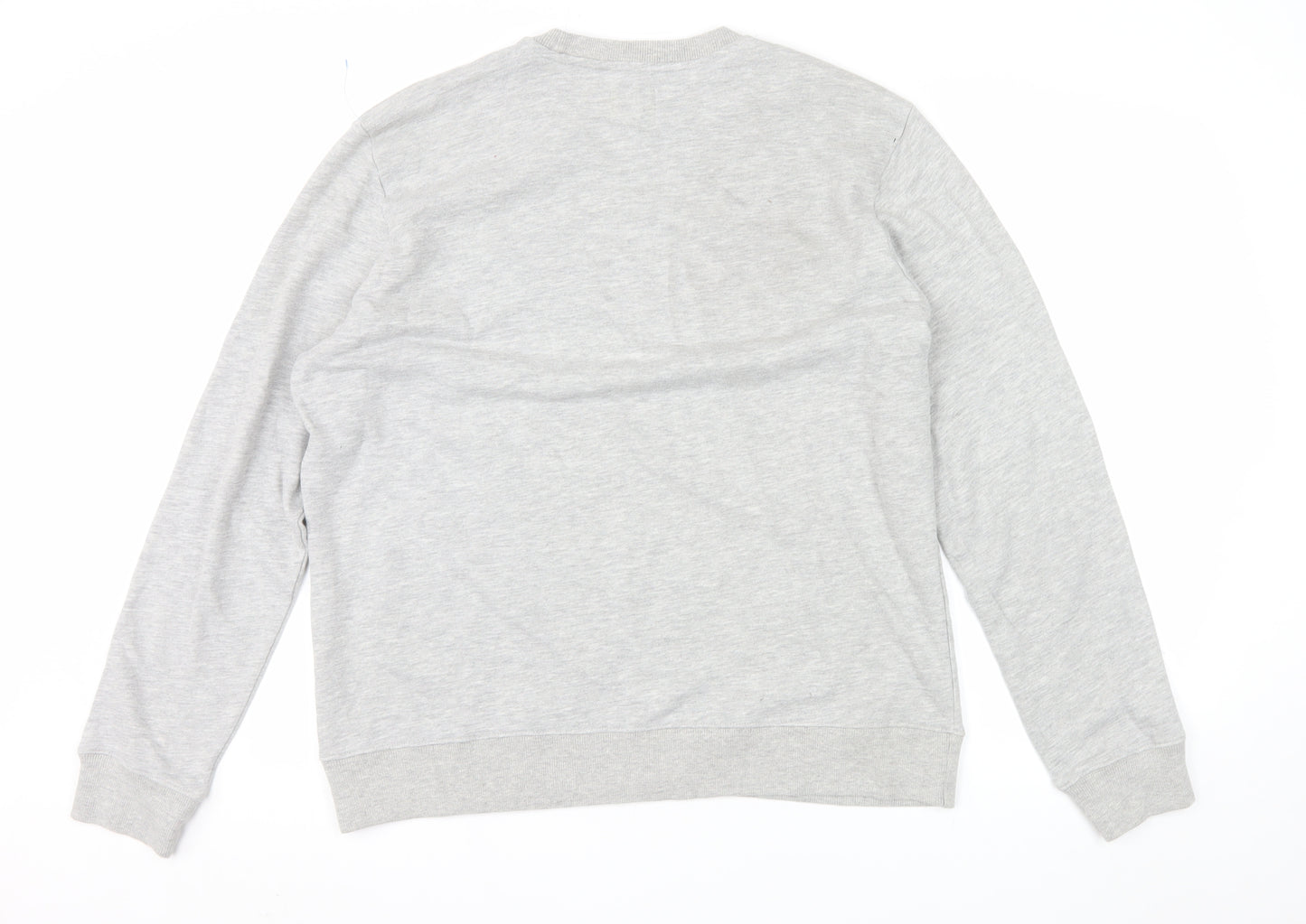 Champion Men's Grey Crew Neck Logo Sweatshirt Size L