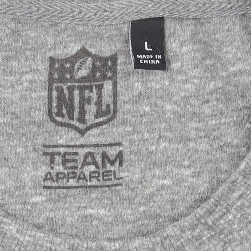 NFL Team Apparel Men’s Grey Patriots Pullover Sweatshirt Size L