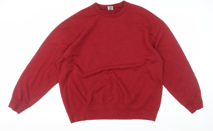 Fruit of the Loom Men's Red XL Pullover Sweatshirt Crew Neck