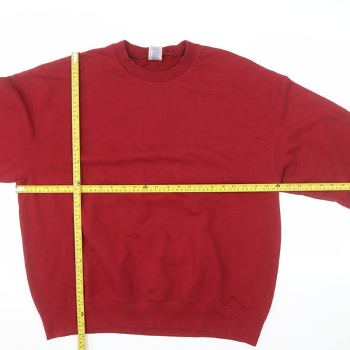Fruit of the Loom Men's Red XL Pullover Sweatshirt Crew Neck