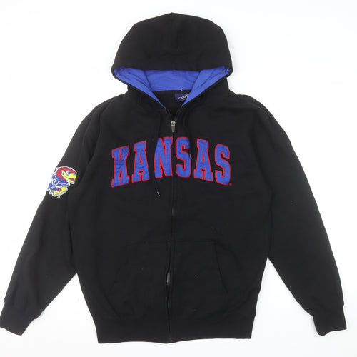 Campus Heritage Mens Black XL Full Zip Kansas Hoodie