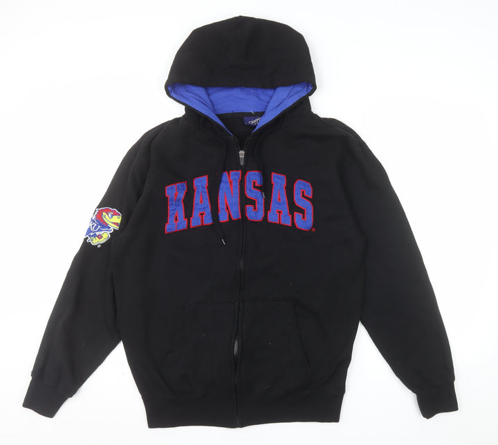 Campus Heritage Mens Black XL Full Zip Kansas Hoodie