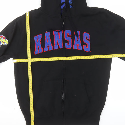 Campus Heritage Mens Black XL Full Zip Kansas Hoodie