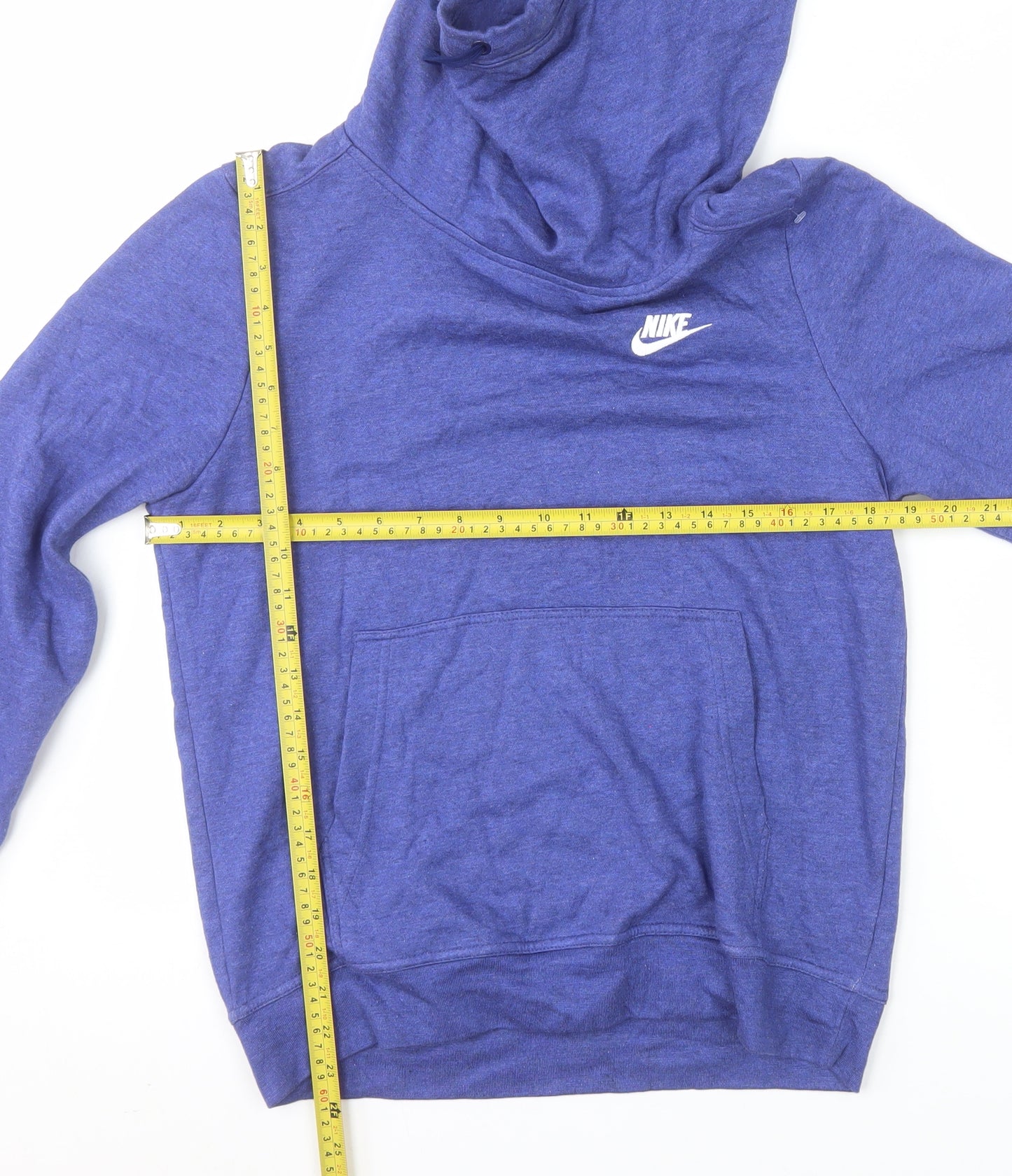 Nike Men's Blue Small Pullover Hoodie Sweatshirt Logo Sportswear