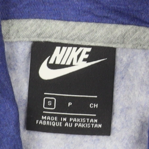 Nike Men's Blue Small Pullover Hoodie Sweatshirt Logo Sportswear