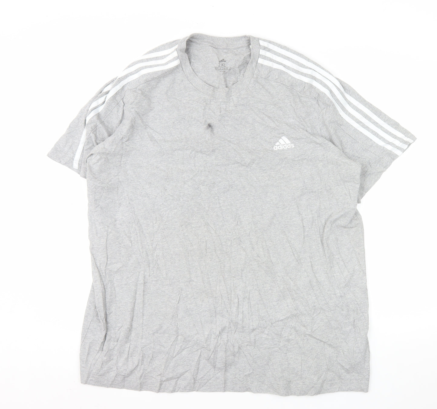 Adidas Men's Grey 2XL Crew Neck Short Sleeve Sports T-Shirt