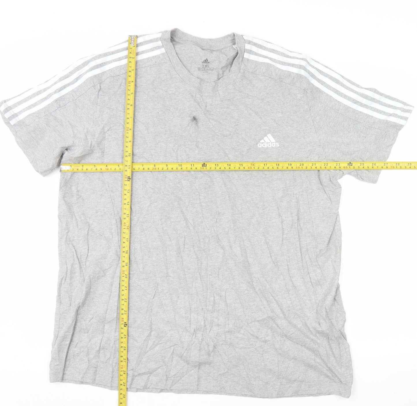 Adidas Men's Grey 2XL Crew Neck Short Sleeve Sports T-Shirt