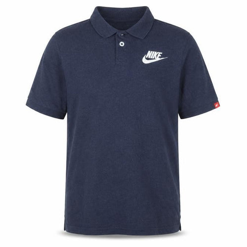 Nike Boys Blue XL Polo Shirt Short Sleeve Cotton Logo Sports Top