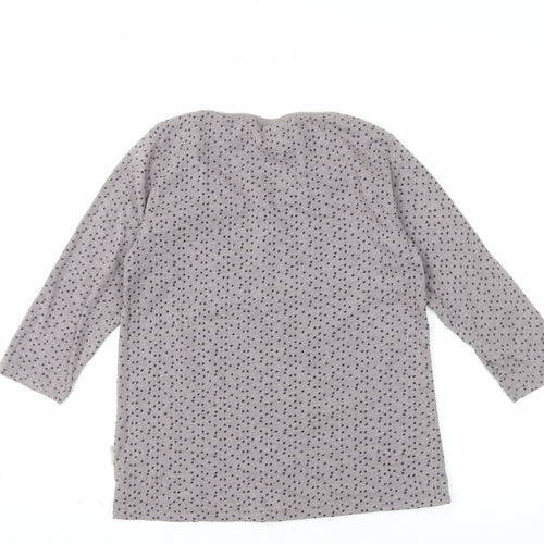 Trespass Women Grey Polka Dot V-Neck 3/4 Sleeve Cotton Blend T-Shirt M