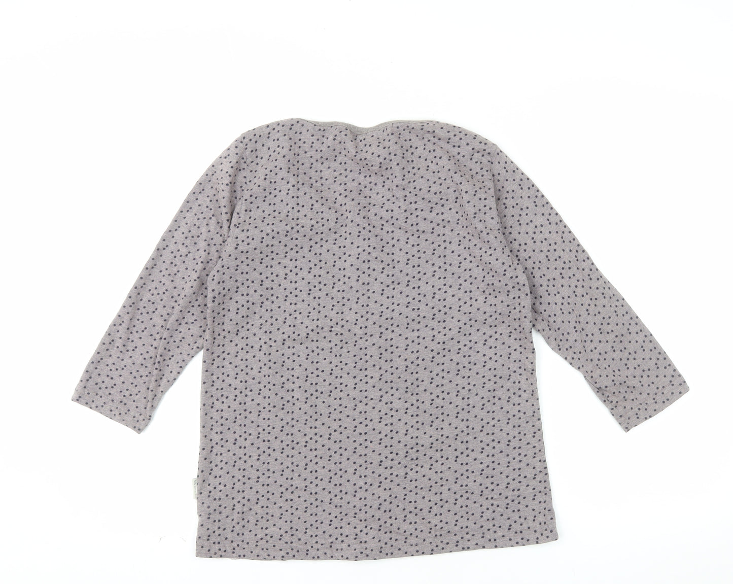 Trespass Women Grey Polka Dot V-Neck 3/4 Sleeve Cotton Blend T-Shirt M