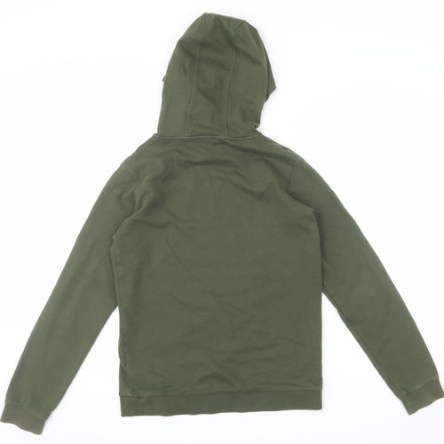 Emporio Armani EA7 Boys Green Pullover Hoodie 14 Years Cotton Logo Style
