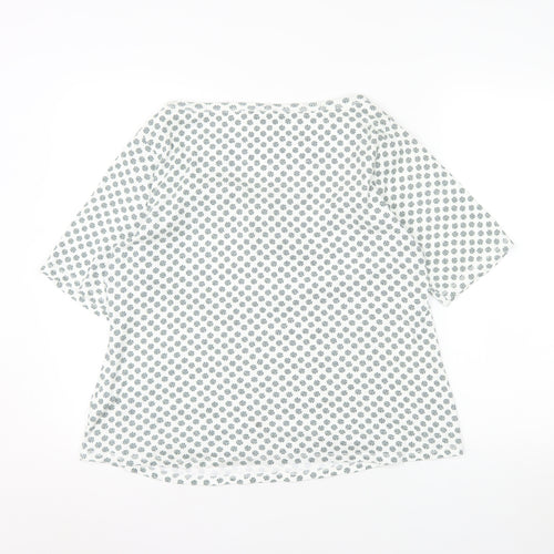 Marks and Spencer Women's White Floral Cotton T-Shirt Size 20