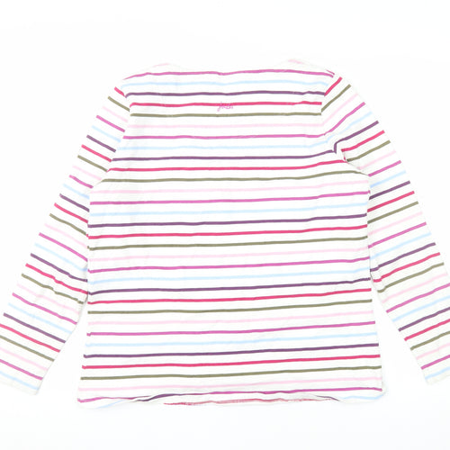 Joules Women’s Multicoloured Striped Long Sleeve Cotton T-Shirt Size 16