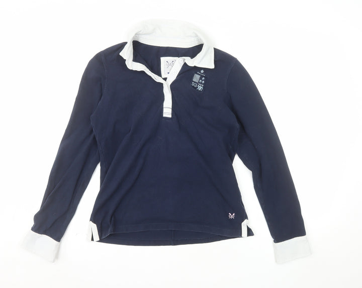 Crew Clothing Co. Women's Blue Long Sleeve Polo Shirt Size 12