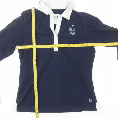 Crew Clothing Co. Women's Blue Long Sleeve Polo Shirt Size 12