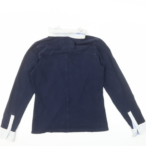 Crew Clothing Co. Women's Blue Long Sleeve Polo Shirt Size 12
