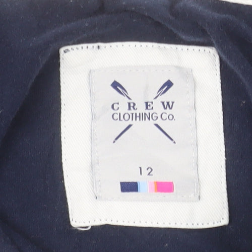 Crew Clothing Co. Women's Blue Long Sleeve Polo Shirt Size 12