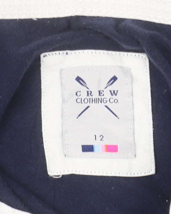 Crew Clothing Co. Women's Blue Long Sleeve Polo Shirt Size 12