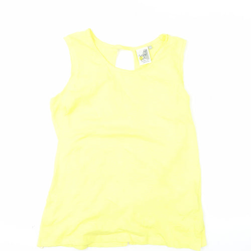 Weird Fish Women's Yellow Cotton Sleeveless Tank Top Size 12