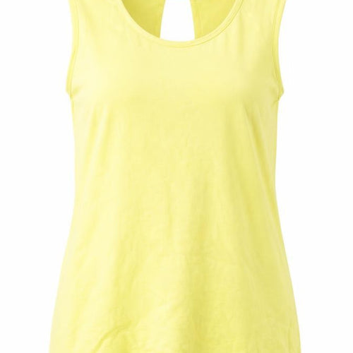 Weird Fish Women's Yellow Cotton Sleeveless Tank Top Size 12