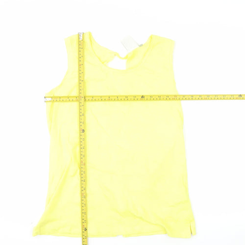 Weird Fish Women's Yellow Cotton Sleeveless Tank Top Size 12
