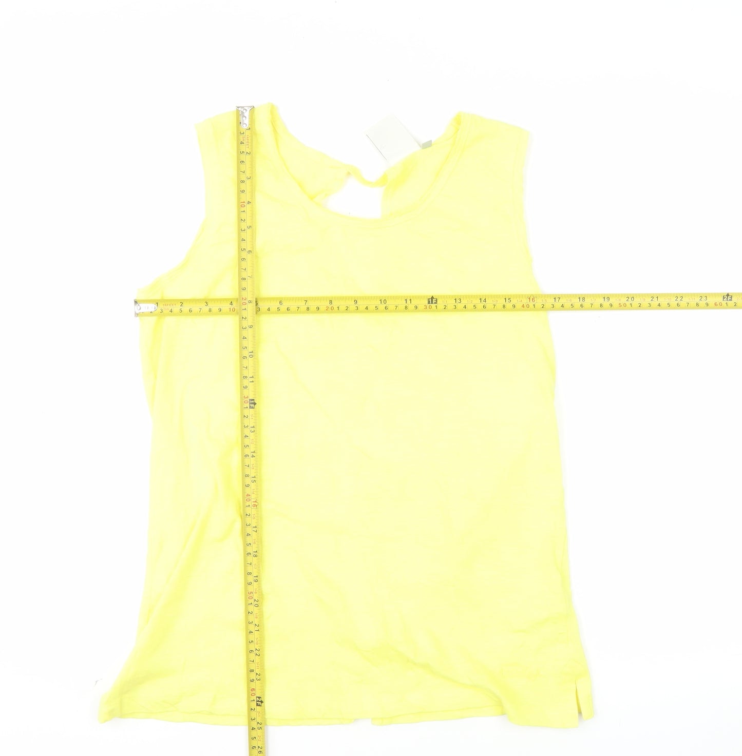 Weird Fish Women's Yellow Cotton Sleeveless Tank Top Size 12
