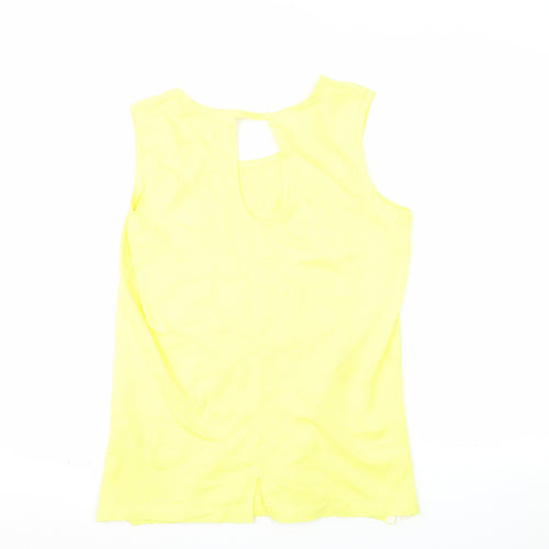 Weird Fish Women's Yellow Cotton Sleeveless Tank Top Size 12