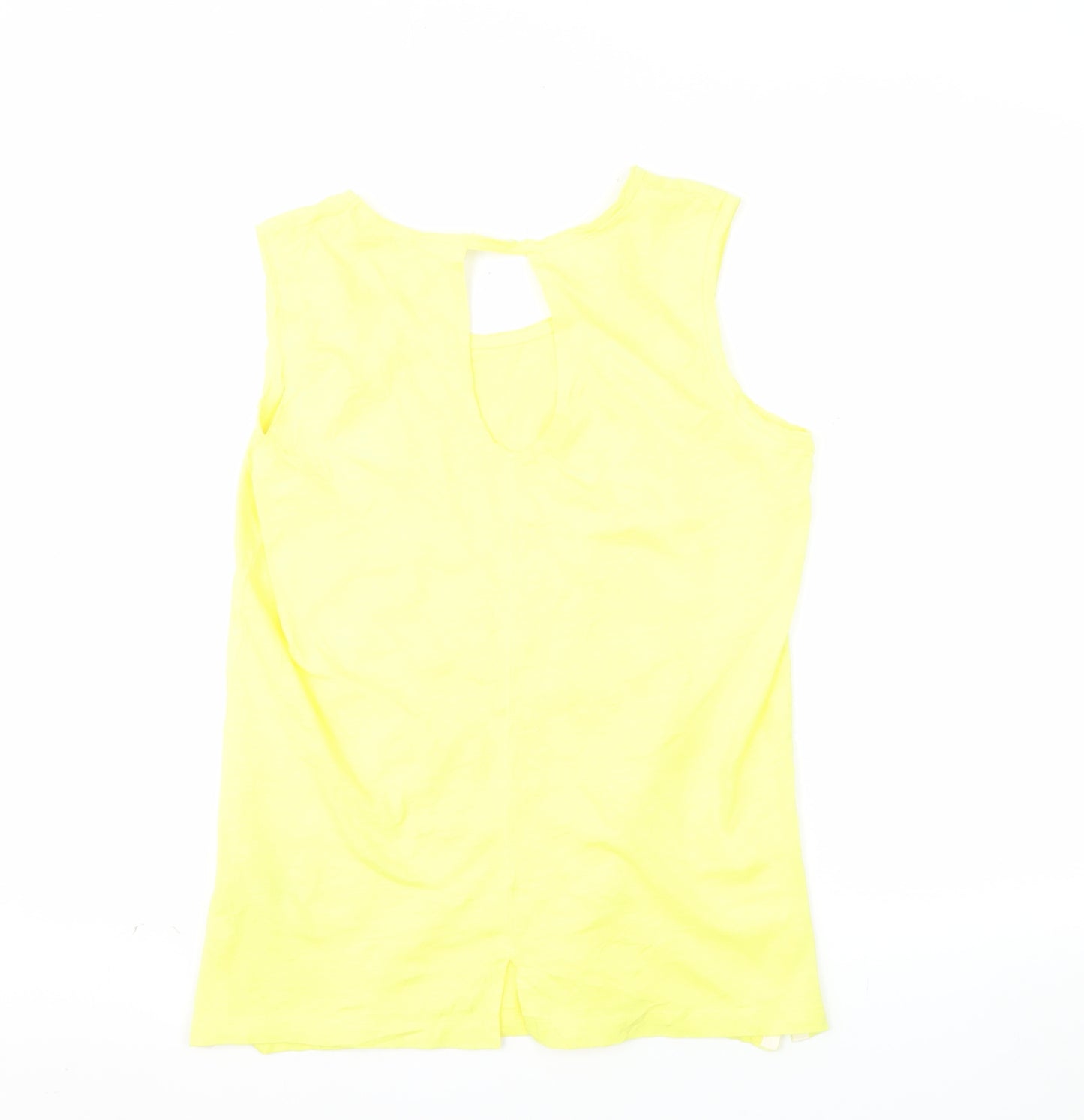Weird Fish Women's Yellow Cotton Sleeveless Tank Top Size 12