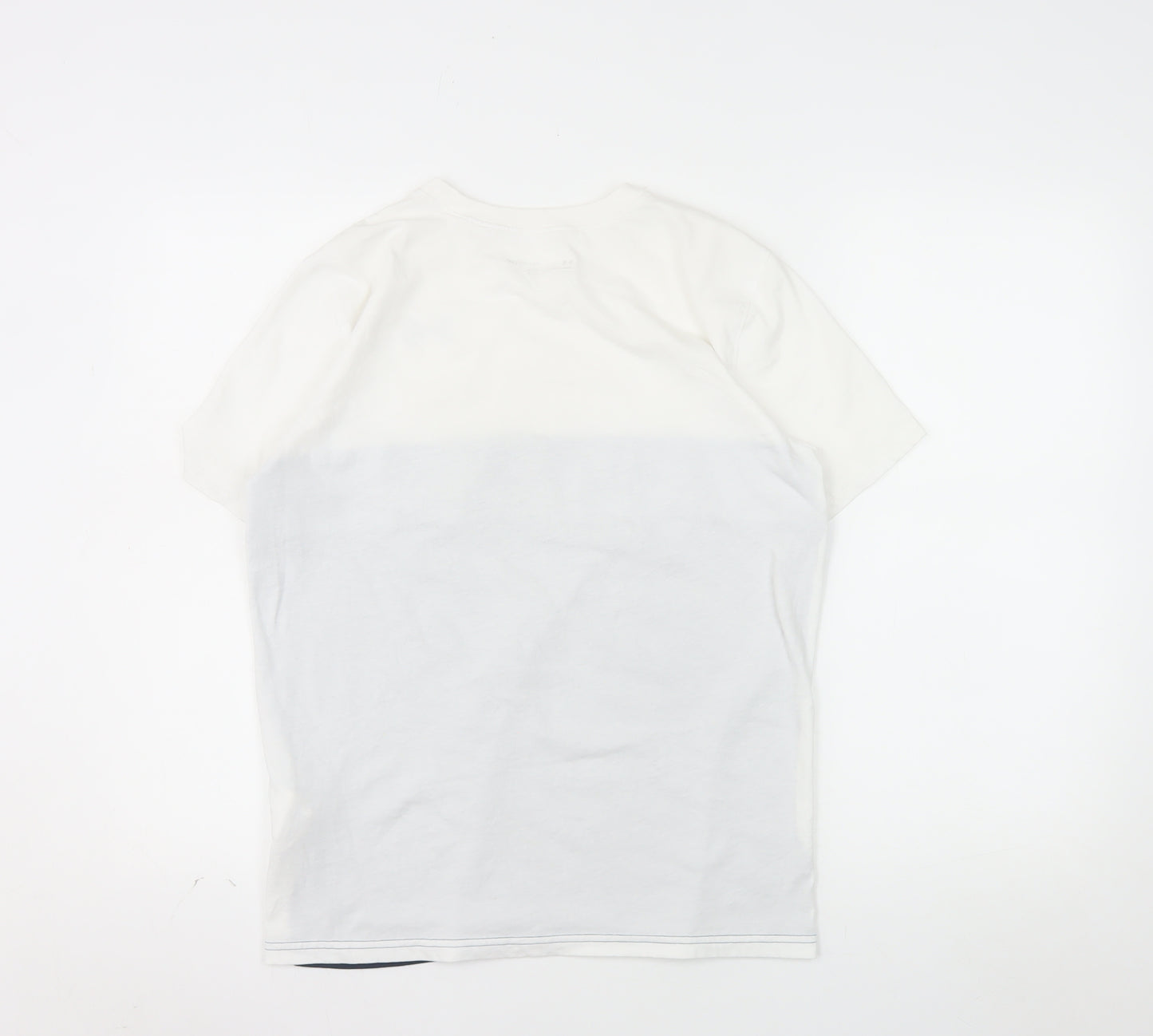 Under Armour Mens White Blue Loose Fit Crew Neck T-Shirt YXL