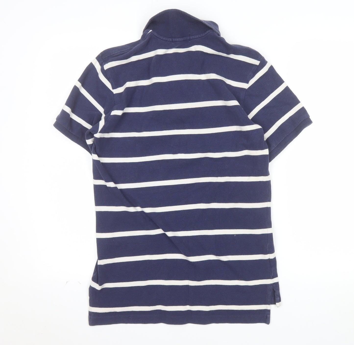 Ralph Lauren Teens Blue Striped Cotton Polo Shirt Size L