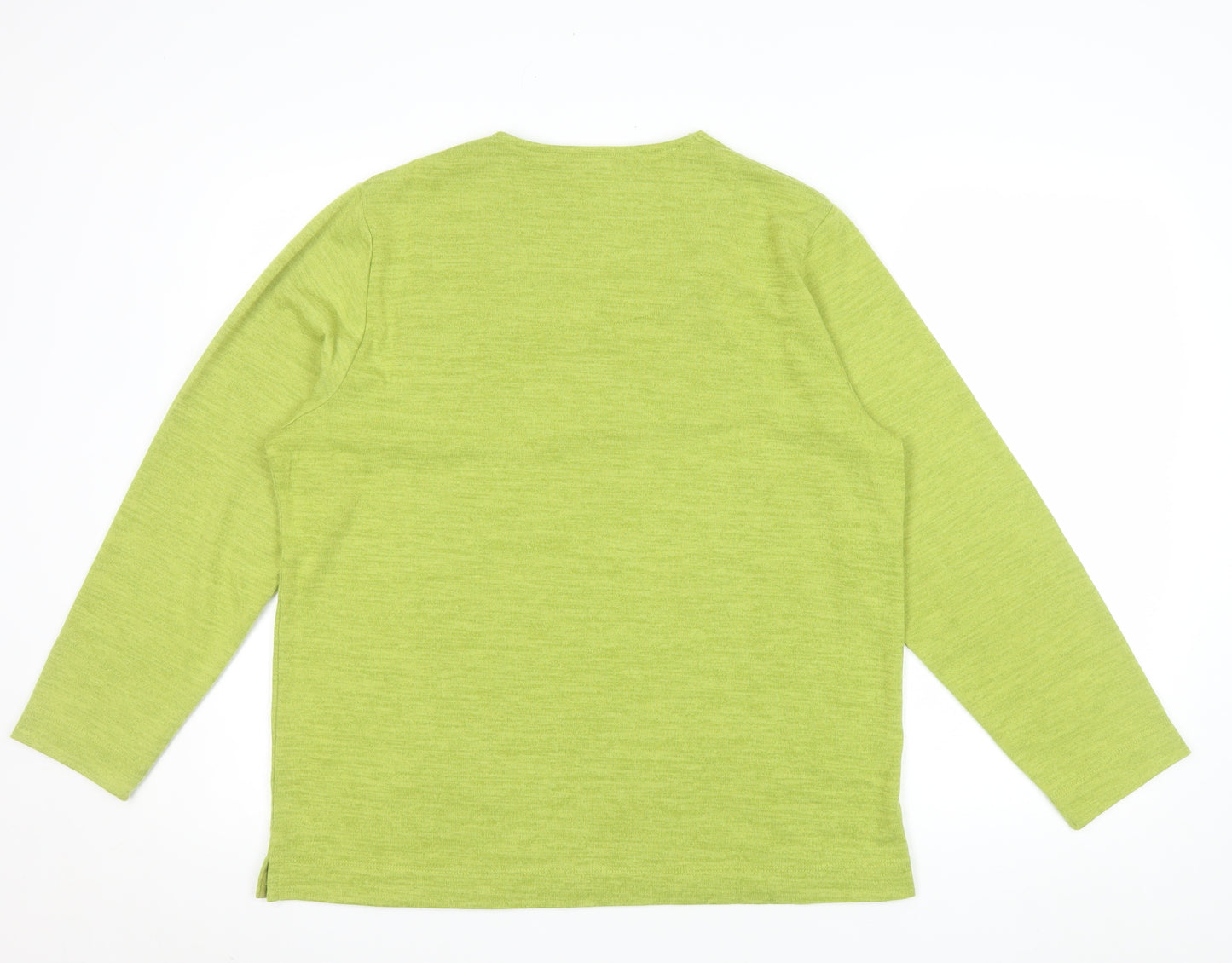 Tigi Women’s Green Long Sleeve Square Neck Pullover Jumper Size 18