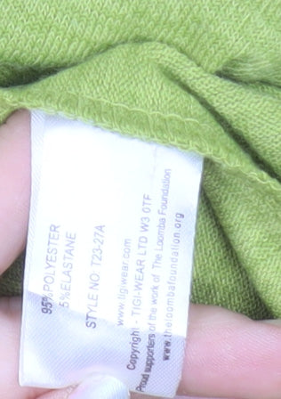 Tigi Women’s Green Long Sleeve Square Neck Pullover Jumper Size 18