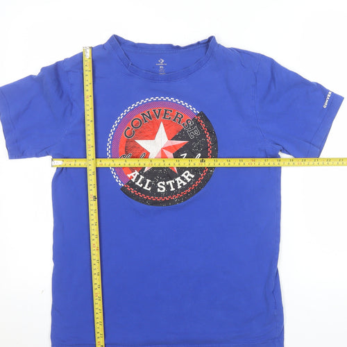 Converse Blue XL Teen Crew Neck Graphic Cotton T-Shirt
