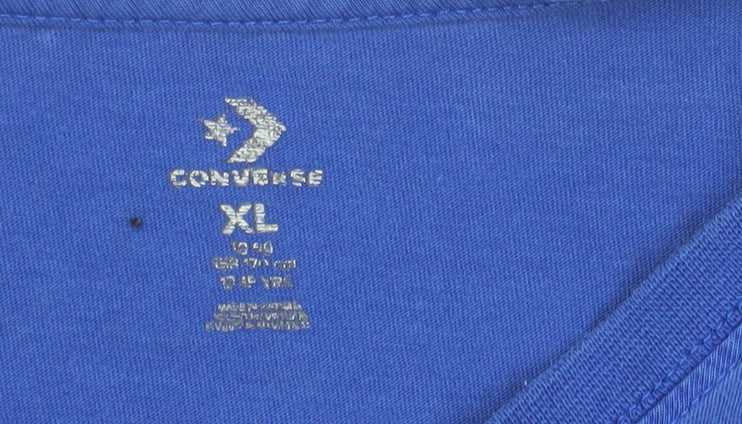 Converse Blue XL Teen Crew Neck Graphic Cotton T-Shirt