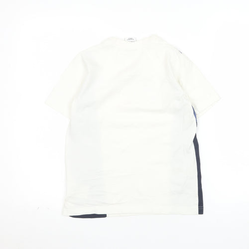 Nike Boys White Blue Colourblock Logo T-Shirt Size 11-12 Years