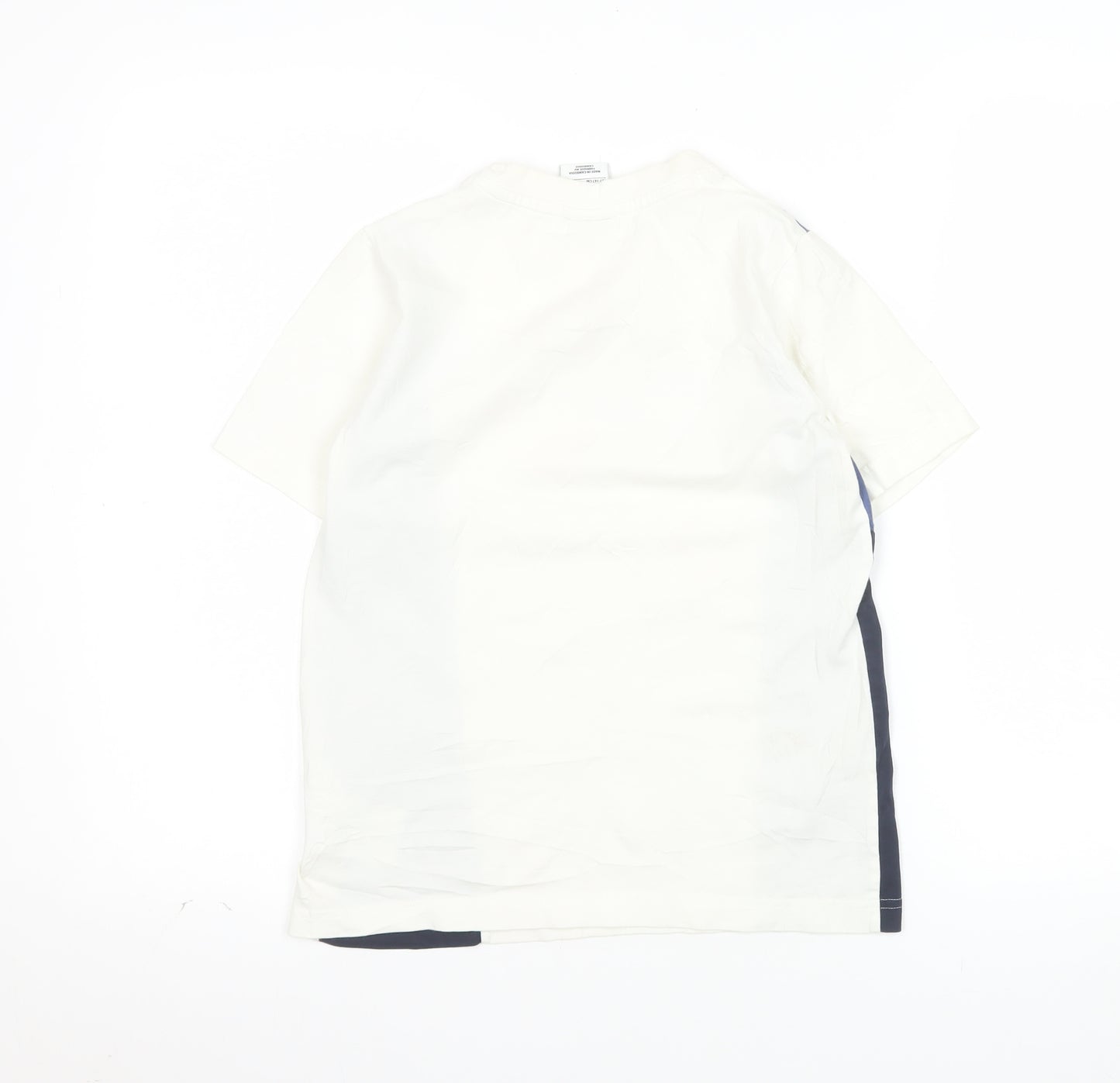 Nike Boys White Blue Colourblock Logo T-Shirt Size 11-12 Years