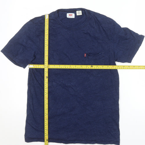 Levi's Men's Blue Cotton Crew Neck Short Sleeve T-Shirt Size S