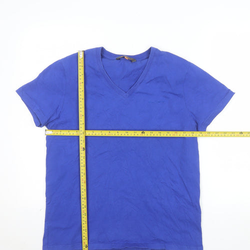 Ben Sherman Men's Blue V-Neck Cotton T-Shirt Size L