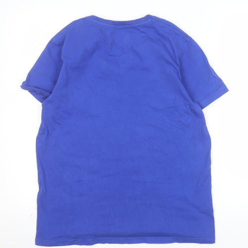 Ben Sherman Men's Blue V-Neck Cotton T-Shirt Size L
