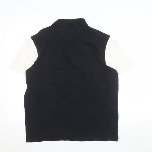 Hackett Golf Men's Black Polo Shirt L Embroidered Logo Cotton