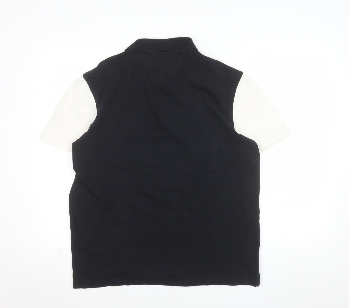 Hackett Golf Men's Black Polo Shirt L Embroidered Logo Cotton
