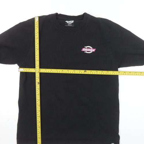 Dickies Womens Black Small Pullover Sweatshirt 100% Cotton Crew Neck