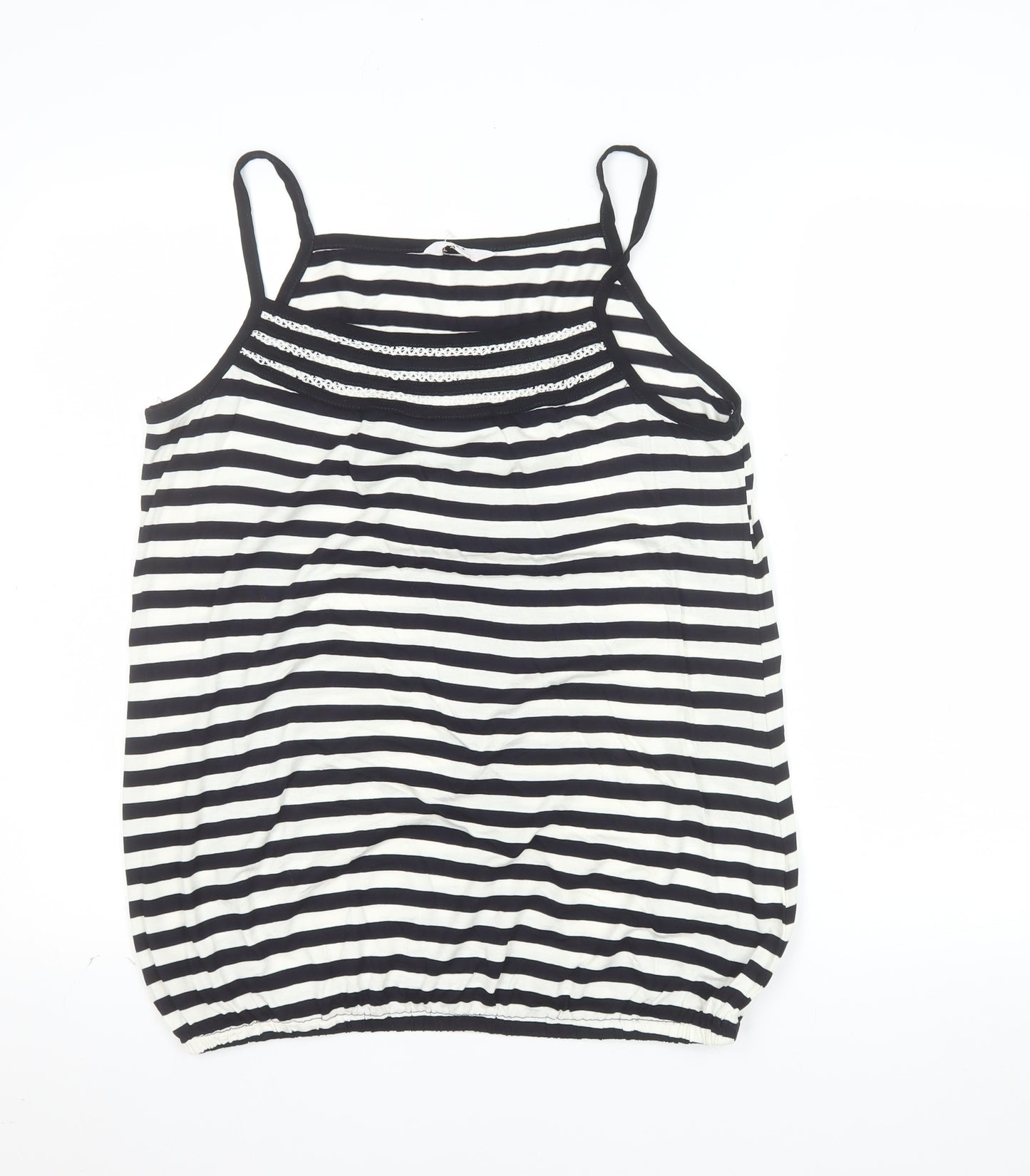 Julipa Womens Black White Striped Camisole Tank Top Size 16
