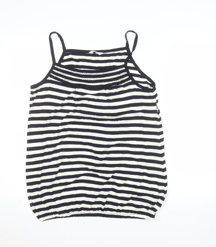 Julipa Womens Black White Striped Camisole Tank Top Size 16