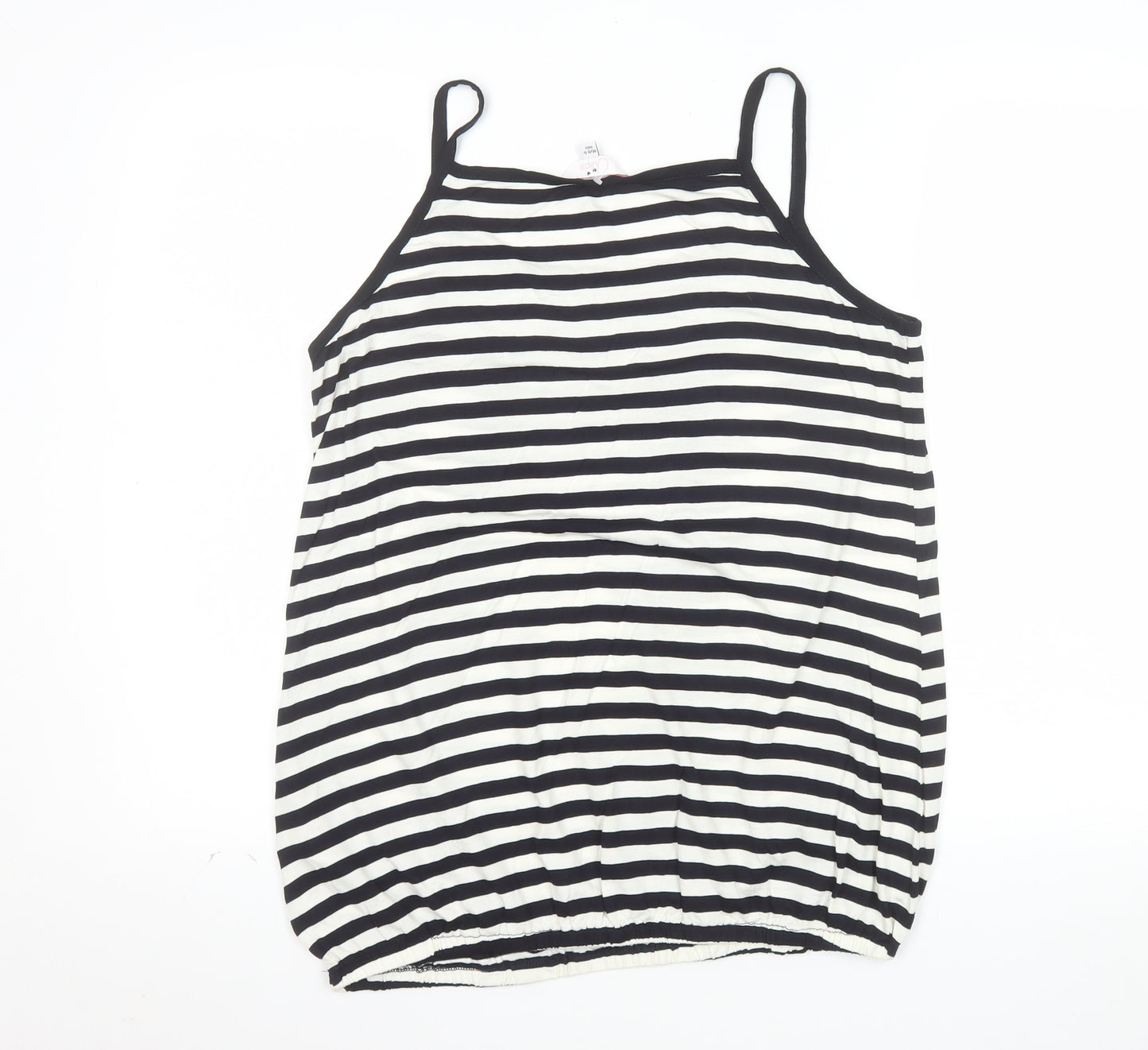 Julipa Womens Black White Striped Camisole Tank Top Size 16